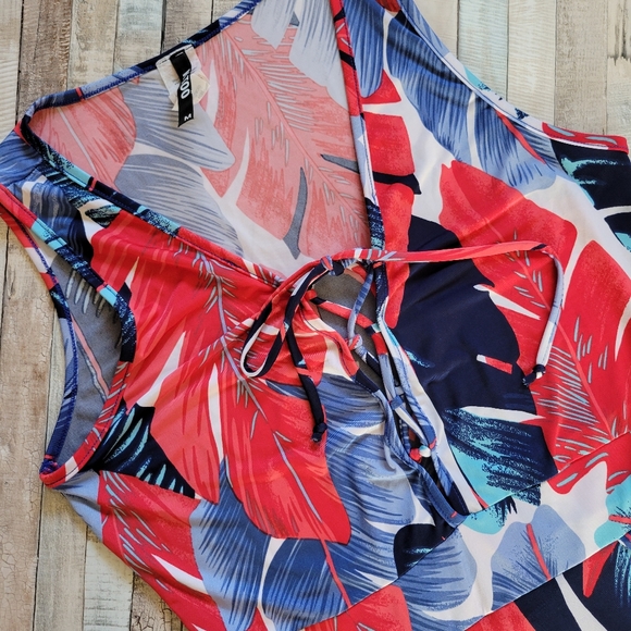 Tropical print maxi skirt romper - Picture 3 of 5